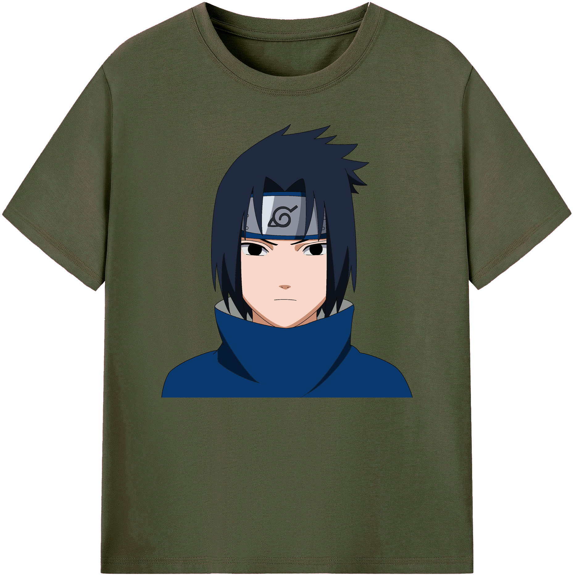 （画像用） NARUTO -ナルト- うちは サスケ Uchiha Sasuke 綿100％ メンズ半袖Tシャツ｜肌触りやわらか＆通気性